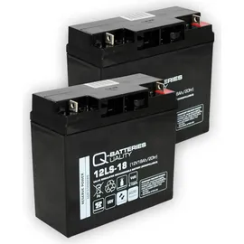 Quality Batteries Ersatzakku für Brandmeldezentrale ABB BZK20 2 x AGM Batterie 12V 18Ah mit VdS
