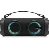 Nedis Bluetooth Party Boombox 5 Std 2.0 24 W Medienwiedergabe: AUX | USB Verknüpfbar Tr (5 h, Batteriebetrieb), Bluetooth Lautsprecher, Schwarz