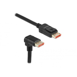 Delock DisplayPort Kabel 1.4 (4k/8k) - Unten gewinkelt - Schwarz - 1m