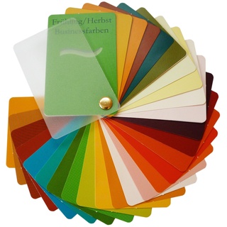 Farbpass Business Frühling/Herbst Mischtyp (warm Spring/Autumn) als Fächer mit 34 typgechten Farben zur Farbanalyse, Farbberatung