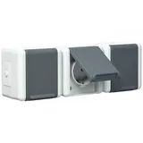 Jung Schuko-Steckdose 3-fach Grau 1 St.