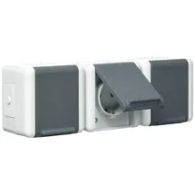 Jung Schuko-Steckdose 3-fach Grau 1 St.