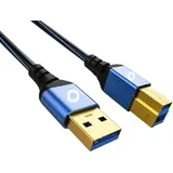 Oehlbach USB-A auf USB-B 0,5 m Blau/Schwarz