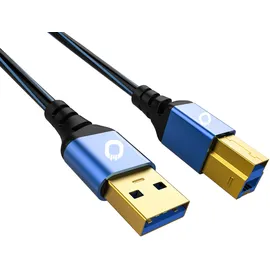 Oehlbach USB-A auf USB-B 0,5 m Blau/Schwarz