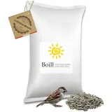 Boill/Sonnenblumenkerne 100% gestreift 25 kg - Vogelfutter direkt vom Hersteller, Wildvögel Garten Futter Neue Ernte 2024 ganzjahresfutter fettfutter 25000 g