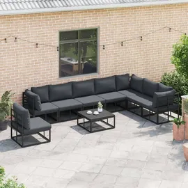 vidaXL Garten-Lounge-Set 8-tlg. schwarz
