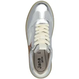 Jana Damen Sneaker flach Silber 38
