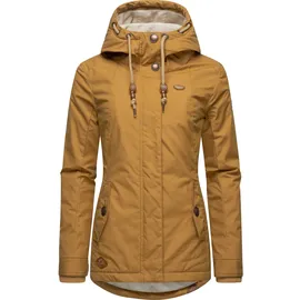 Ragwear Damen warme kurze Winterjacke mit Kapuze Monade Intl Camel22 Gr. XL - XL