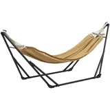 ComfortXL Hängemattengestell, Mokka, Metall, 89x100x263 cm, Gartenmöbel, Hängematten