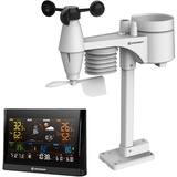 Bresser WLAN Comfort Wetterstation mit 7-in-1 Profi-Sensor und modernem Farbdisplay, Schwarz