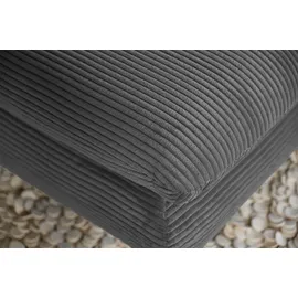 KAWOLA Relaxsessel CHARME Cord 80 x 70 x 200 cm Grau mit Kissen