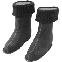 Stiefel Socken Innenschuhe Thermosocken für Regenstiefel DEMAR Kinder, Innenfutter für Gummistiefel, gefütter, stiefelsocken (34/35 EU, Grau)