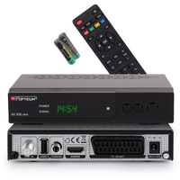 RED OPTICUM AX 300 Plus SAT-Receiver (HD - DVB-S2 - HDMI - SCART - USB 2.0 - Coaxial Audio I 12V Netzteil ideal für Camping) schwarz