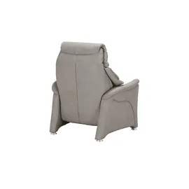 HIMOLLA Relaxsessel 4217 Leder 96 x 109 x 91 cm Grau mit Kopfteil