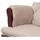 Mendler Relaxsessel HWC-C76, Schaukelstuhl Schwingstuhl mit Hocker Stoff Chenille (465g/m2) creme, Gestell dunkel