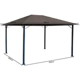 Quick Star Pavillon Nizza 3x4m Partyzelt Taupe / Beigegrau RAL 7006