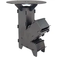 Fire World Raketenofen Inkl. 5 Mm Grillplatte Rocket Stove Stecksystem Aus Massi
