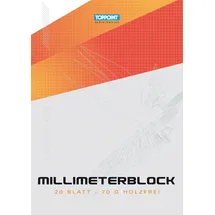 Toppoint 3x Millimeterblock Millimeterpapier DIN A4