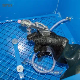 BITUXX Sandstrahlkabine Metall 90 L blau