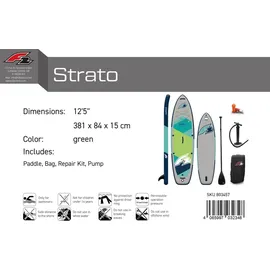 F2 SUP Board Stand Up Paddle Board Strato 12,5' grün