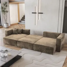 masseno Ecksofa SARMO M Polyester 3-Sitzer Beige