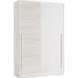 Dmora Garderobe Dcelesi, Schlafzimmer Kleiderschrank Mit 2 Schiebetüren, Schrank Mit Kleiderstange Und 3 Einlegeböden, 120x50h200 Cm, Altweiß - Dmora