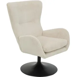 Hela Loungesessel »SAMOS«, (1 St.),... Sessel;drehbar;Trompetengestell;Microfaser Breitcord;Armlehnen Beige,