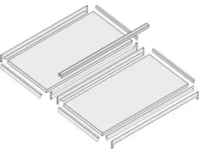 Bito Zusatzebene Set / Fachboden B1300xT600 mm schräg/schräg 100kg verzinkt