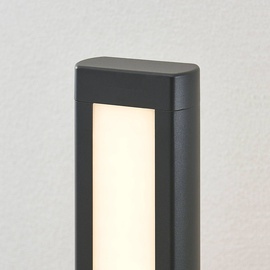LUCANDE LED-Wegeleuchte Mhairi, eckig, dunkelgrau, 100 cm