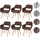 Mendler Esszimmerstuhl HWC-A50 II Textil vintage braun 6er Set