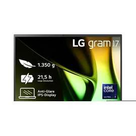 LG gram 17" 2024 Ultra 7 155H 32 GB RAM 2 TB SSD Grau 17Z90S-G.AD7CG