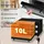 Woltu 10 Liter, 650 Watt Toasterofen Pizzaofen Backblech mit Timer 0-60 Min., Miniofen Grillrost Entnahmegriff, Schwarz