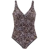 LASCANA Badeanzug Damen Braun/Mehrfarbig 46 Cup C