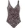 LASCANA Badeanzug Damen Braun/Mehrfarbig 46 Cup C