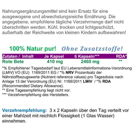 TOPJESS Rote Beete Bete Beetroot Kapseln 360 St.