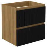 duschspa Waschtisch Unterschrank Waschtischunterschrank Waschbeckenunterschrank Badschrank, 50-120cm Hängeschrank, Matt / Hochglanz schwarz 50 cm x 52 cm x 38.8 cm