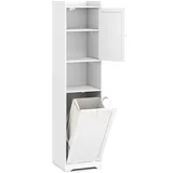 Costway Bad Hochschrank 40 x 40 x 170 cm Weiß Holz