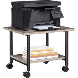 luxuskollektion Druckertisch mit arretierbaren Rollen und 2 Ebenen, Industrie-Design