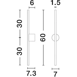 Nova Luce Aden LED Wandleuchte Schwarz