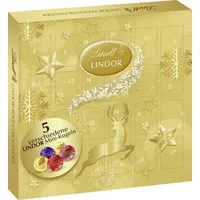 Lindt Schokolade LINDOR Mini Adventskalender 2024 | 109 g | 24 LINDOR Kugeln mit zartschmelzender Füllung | Schokolade für die Weihnachtszeit | Schokoladengeschenk | Pralinengeschenk