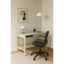 WoodMan Schreibtisch WOODMAN "Northgate", weiß (weiß, eichenfarben, weiß), B:112cm H:76cm T:60cm, Tische, Schreibtisch, im skandinavian Design, Breite 112 cm, FSC-zertifiziert