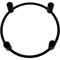 Adventsleuchter AM DESIGN "Kerzenhalter aus Metall, für 4 Kerzen, Ø 24 cm", schwarz, H:6cm Ø:24cm, Metall, Kerzenhalter, Weihnachtsdeko, Adventskranz, Stabkerzenhalter