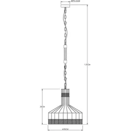 GLOBO Hängeleuchte 1-flg. 35 cm Metall schwarz