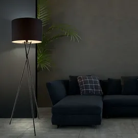 ETC Shop Stehleuchte 3-Bein Stativleuchte 1x E27 schwarz