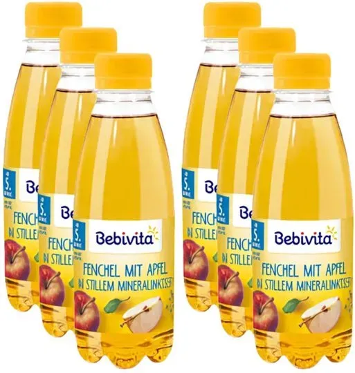 Bebivita Fenchel mit Apfel in stillem Mineralwasser (ab 5 Monaten) Multipack 6 x 500 ml