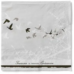 Sovie HOME Serviette Trauer aus Tissue 33 x 33 cm, 20 Stück