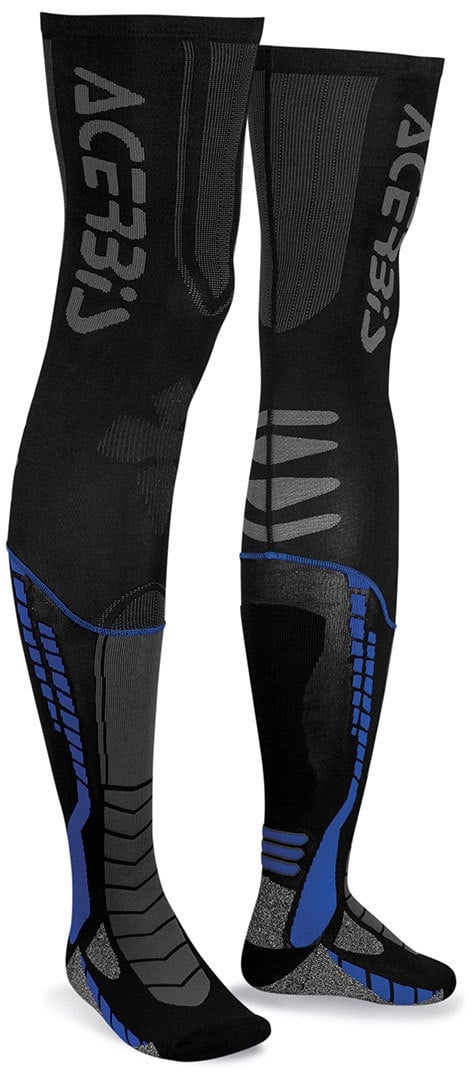 Acerbis X-Leg Pro Sokken, zwart-blauw, 2XL Voorman