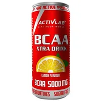 ACTIVLAB BCAA Xtra Drink - 24er Pack (24 x 330 ml) | 5000 mg BCAA pro Dose | Zuckerfrei | Zitronengeschmack | Aminosäuregetränk zur Körperregeneration und Steigerung der Ausdauer