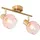 QAZQA Art Deco Spot 2-flammig Gold/Rosa