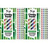 The Cheeky Panda Bambus Bubble Tea Strohhalme Papier Bunte | 100 x Bubble Tea Strohhalme | Stark und Langlebig (Packung mit 2)
